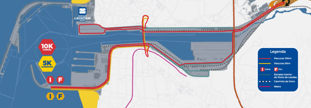 Percurso Corrida Porto de Leixões 2022