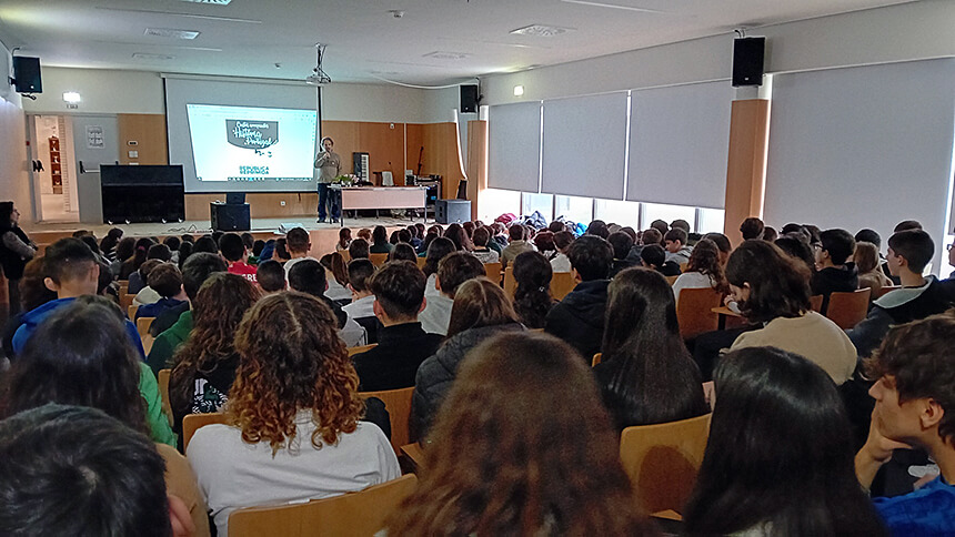 António F. Nabais na escola da Boa Nova, Leça da Palmeira